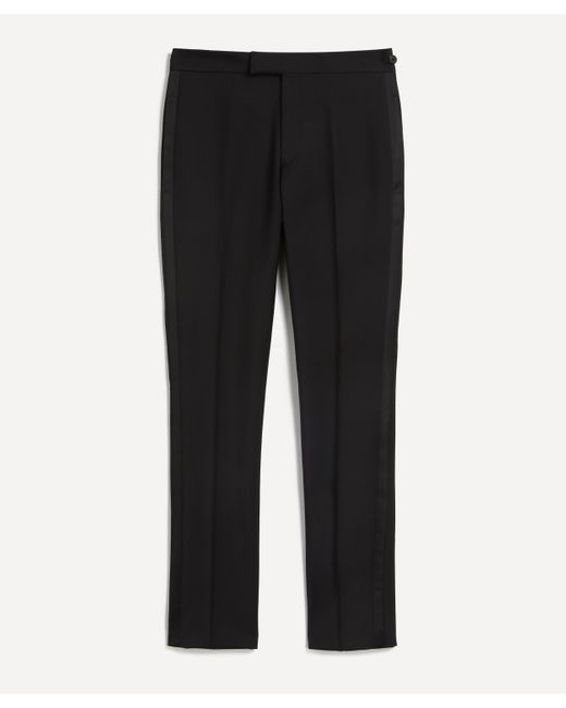 Paul Smith Black Mens Slim-fit Wool-mohair Evening Trousers 30 for men