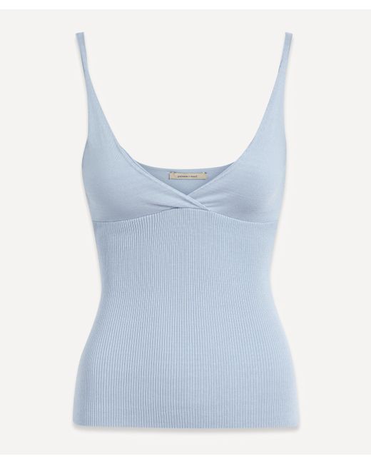 Paloma Wool Blue Women's Che Ribbed Tank-top L