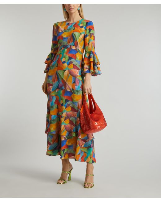 Liberty Multicolor Future Silk Gala Maxi Dress