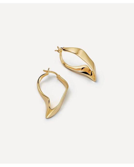 Astley Clarke Metallic 18Ct-Plated Vermeil Floe Hoop Earrings