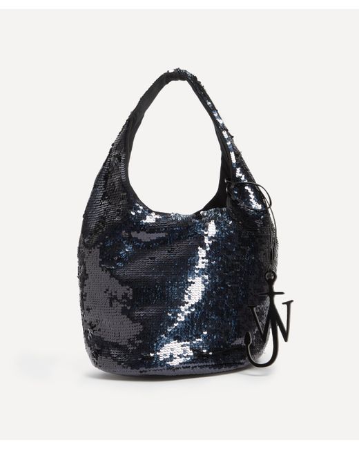 J.W. Anderson Blue Women's Mini Sequin Shopper Top Handle Bag One Size