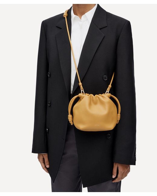 Loewe Metallic Women's Flamenco Mini Leather Clutch Bag One Size