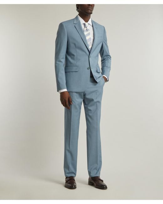 Paul Smith Blue Mens The Brierley Melange Wool Suit 42/52 for men