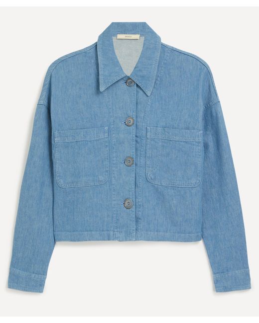 Sessun Blue Women's Notteri Cotton-linen Chambray Twill Jacket Xs