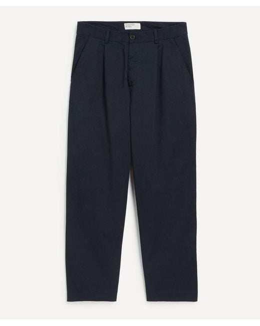 Universal Works Blue Duke Twill Trousers for men