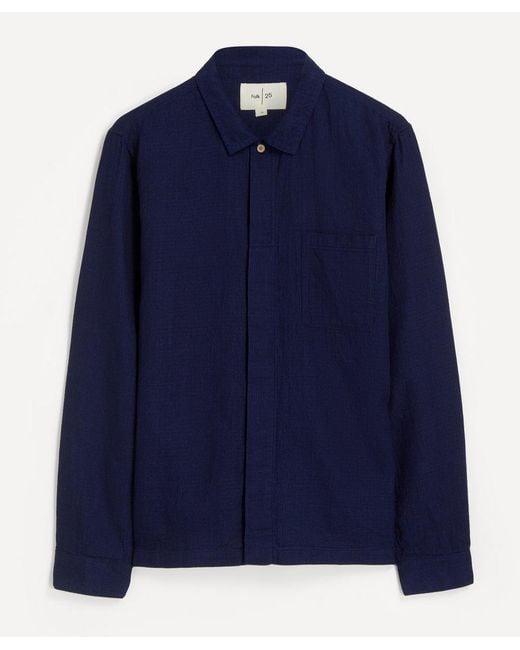 Folk Blue Patch Shirt for men