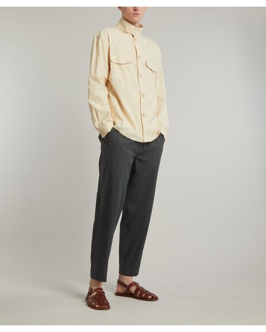 Frescobol Carioca Natural Mens Nuno Cotton-linen Jacket for men