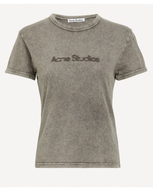 Acne Gray Women's Blurred Logo T-shirt