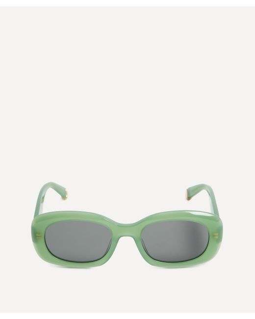 Stella McCartney Green Women's Oval Sunglasses One Size
