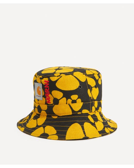 Marni Yellow Women's Floral Bucket Hat One Size