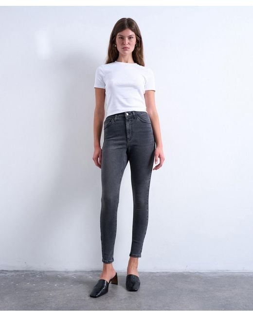 TOPSHOP White Jamie High-Rise Skinny Jeans