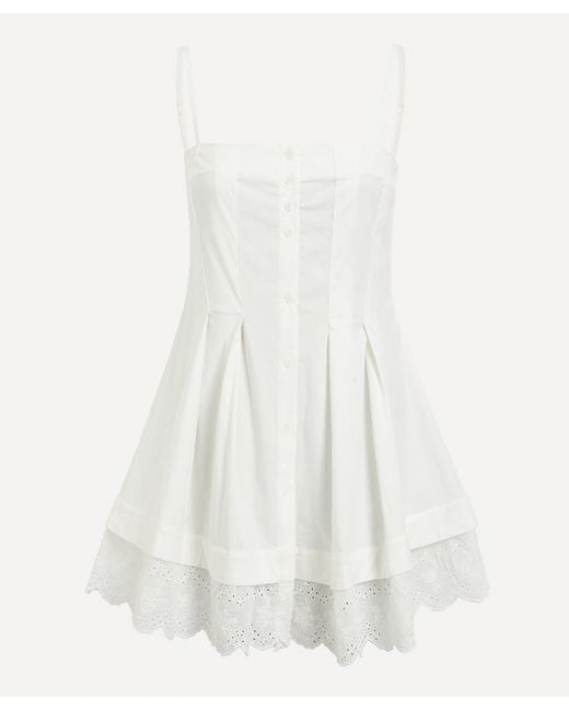 Peachy Den White The Renee Mini Dress