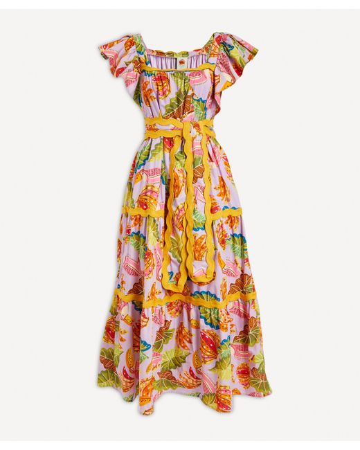 FARM Rio Cotton Lilac Beaks And Bananas Maxi dress Lyst Canada