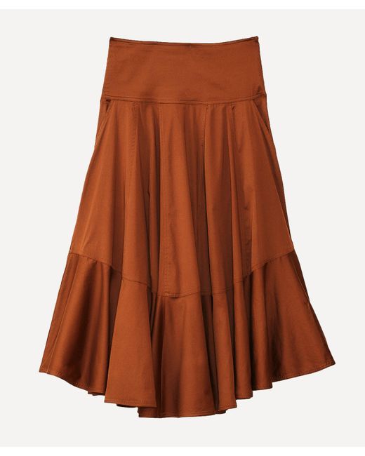 Farm Rio Brown Women's Caramel Ruffled Maxi-skirt Xl