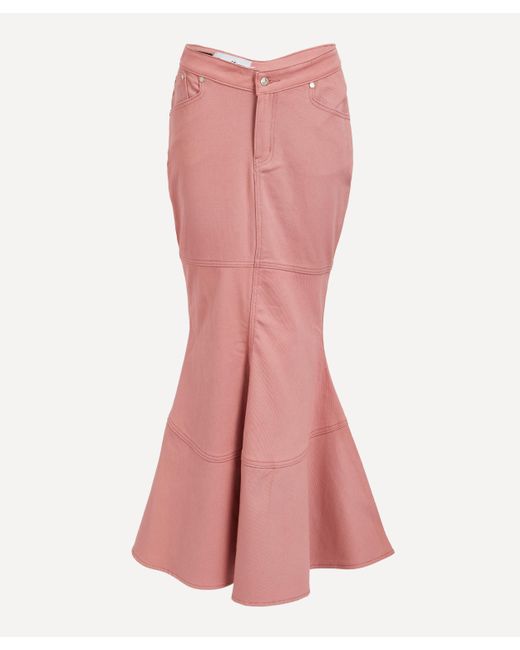 House Of Sunny Pink Women's Amor Tulip Denim Skirt