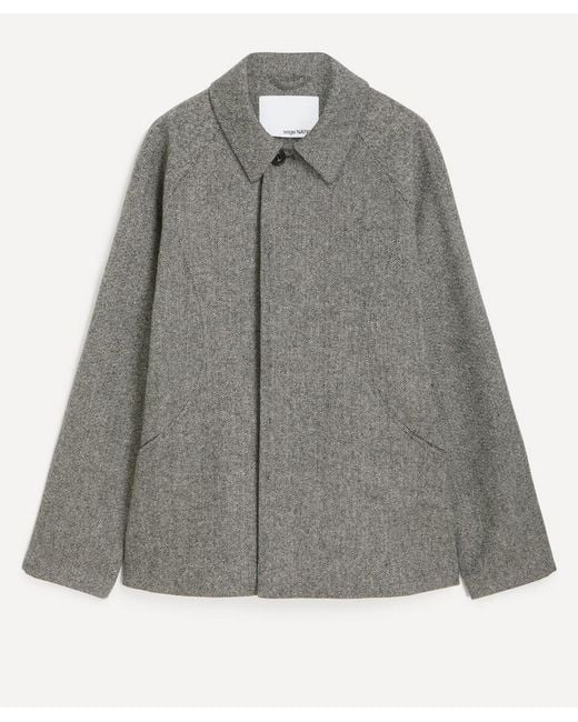 SAGE NATION Gray Takeshi Wool Jacket for men