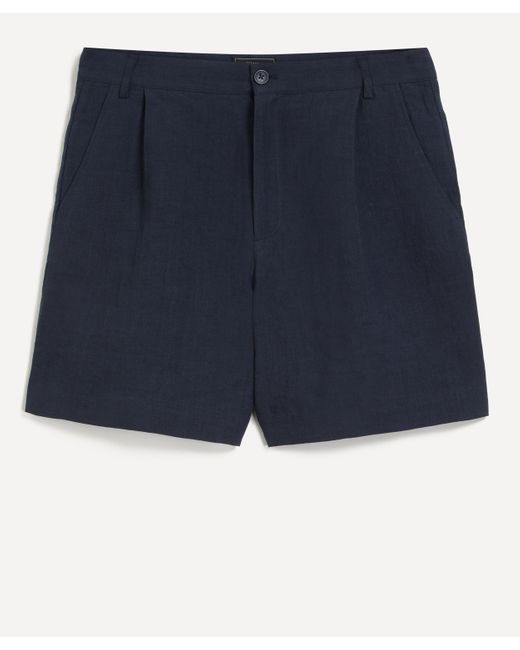 Percival Blue Mens Linen Shorts 32 for men