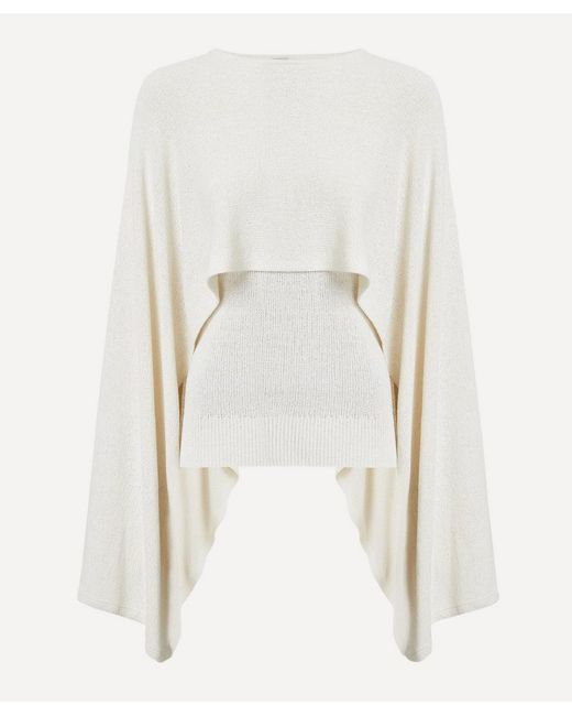 Totême  White Cape Knit Jumper