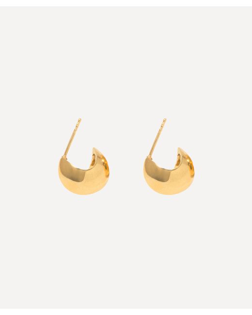 Completedworks Metallic Gold-plated Vermeil Silver Notsobig Mini Curved Hoop Earrings
