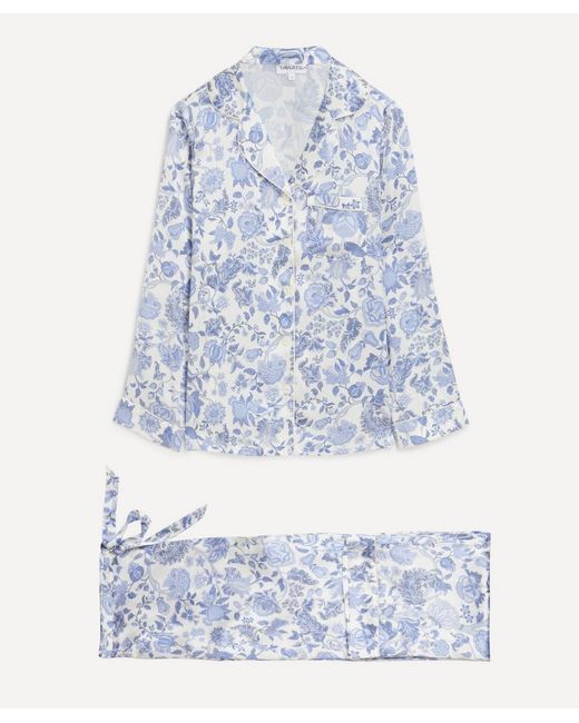 Liberty Blue Palompore Path Pyjama Set Present For Her