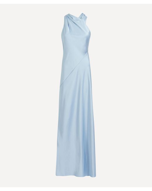 Significant Other Women's Annabel Satin Ice Blue Dress 14
