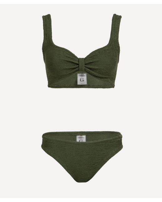 Hunza G Green Women's Bonnie Crinkle Bikini One Size