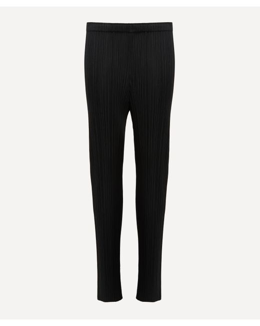Pleats Please Issey Miyake Black Women's Basics Pleated Cropped Trousers 4