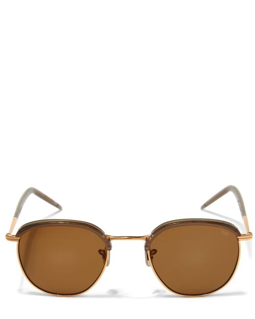 Eyevan 7285 Brown 735-49 Clubmaster Sunglasses for men