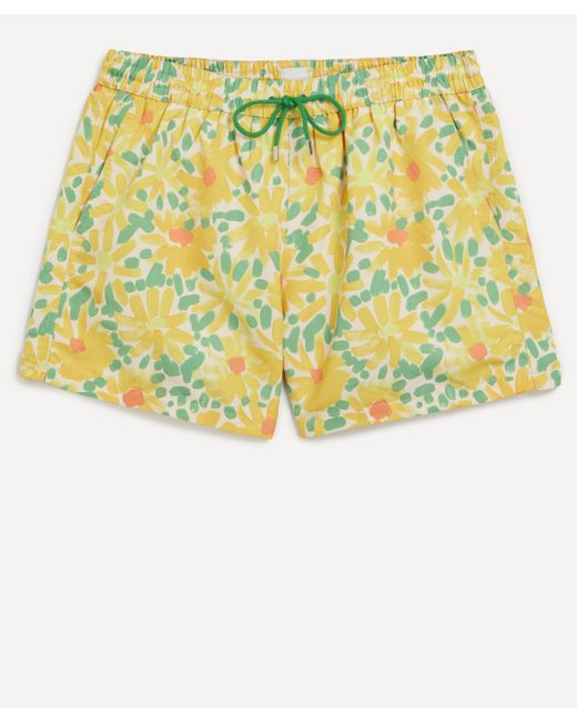 Paul Smith Mens Yellow Daisy Print Swim Shorts for men