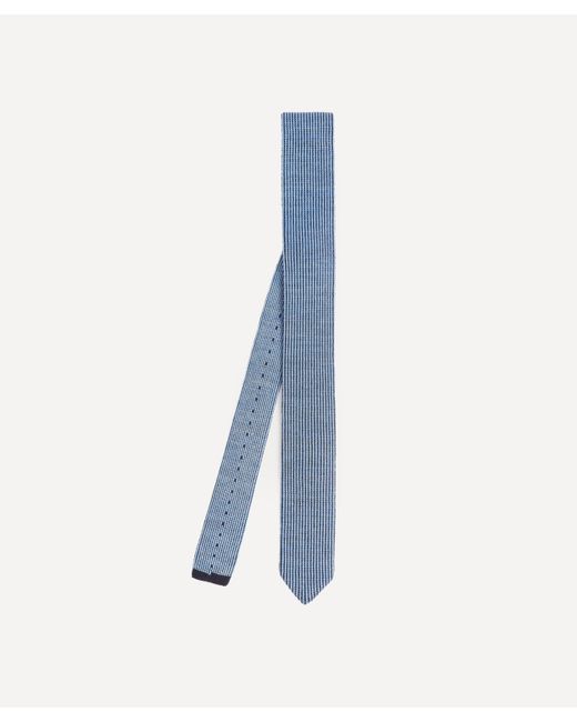 Missoni Blue Mens Striped Knit Tie One Size for men