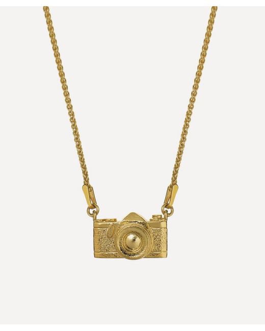 Alex Monroe Metallic 22Ct-Plated In-Line Vintage Camera Pendant Necklace