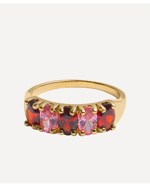 Anna + Nina White Plated Coucou Ring