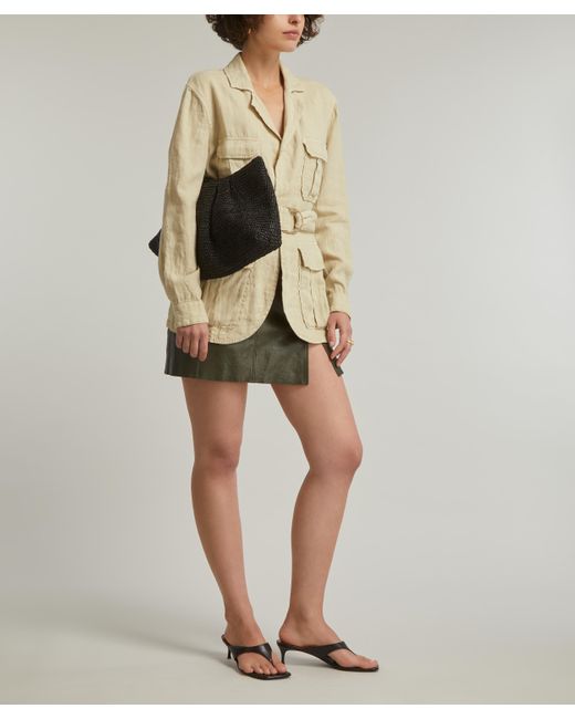 Fortela Natural Women's Belinda Woven Linen Safari Jacket 14