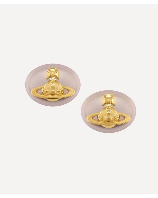 Vivienne Westwood Metallic Tone Lavinia Stud Earrings