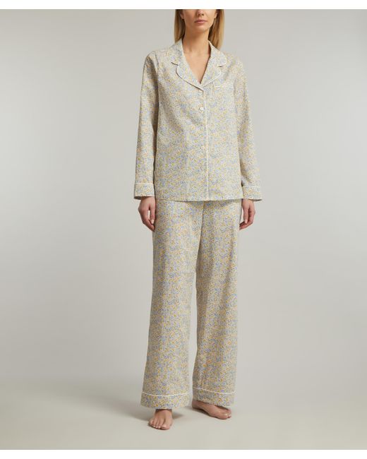 Liberty White Women's Phoebe Tana Lawn Cotton Classic Pyjama Set Xl