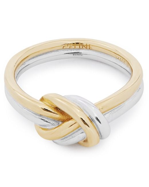 Céline Metallic Bi-colour Double-thread Knot Ring