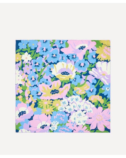 Liberty Blue Lorde Thorpe 90X90 Silk Scarf