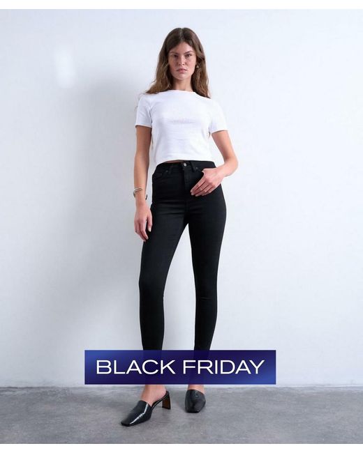 TOPSHOP White Jamie High-Rise Skinny Jeans