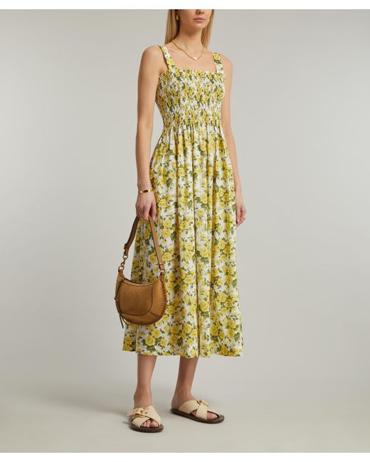 Liberty Metallic Women's Carline Rose Tana Lawn Cotton Voyage Sun-dress Xxl