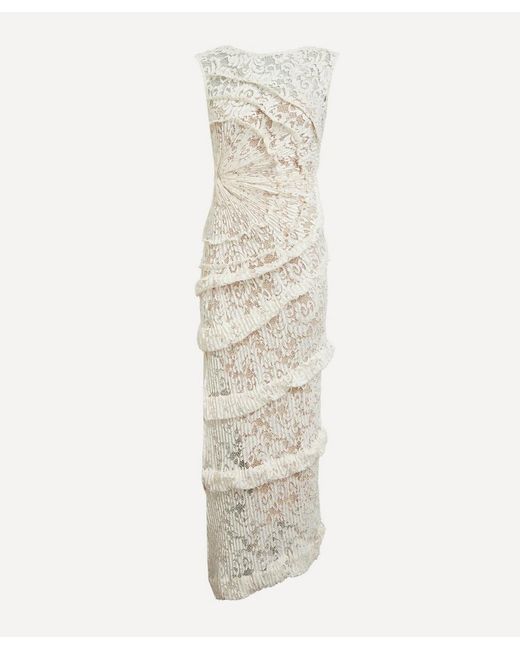 Georgia Hardinge Spiral Floor-Lengthdress in White | Lyst