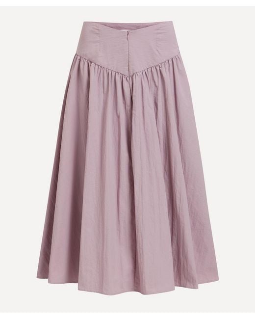 Peachy Den Purple Deba Midi Skirt