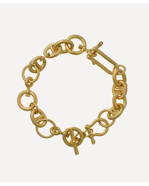 Alex Monroe Metallic 22Ct-Plated Heavy Chain Boatyard Link Bracelet