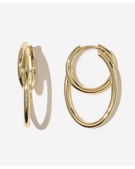Otiumberg Metallic 14Ct-Plated Vermeil Loom Hoop Earrings