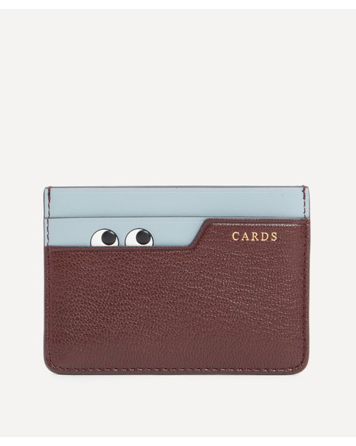 Anya Hindmarch Red Women's Peeping Eyes Card Holder One Size