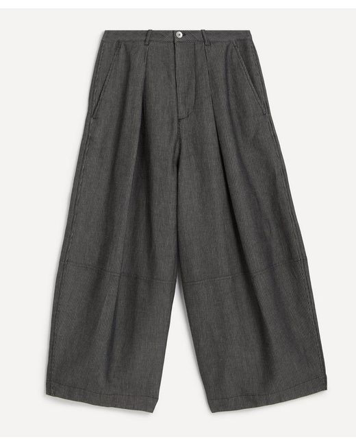 YMC Gray Deadbeat Wide Leg Trousers