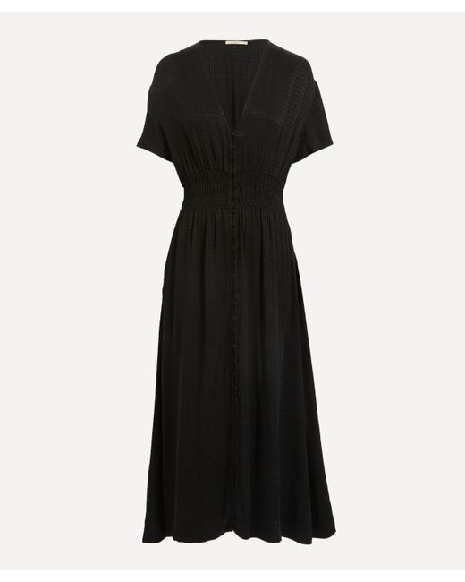 Sessun Black Women's Gala Moonless Satin Dress Xs