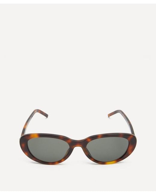 Saint Laurent Multicolor Oval Cat Eye Acetate Sunglasses