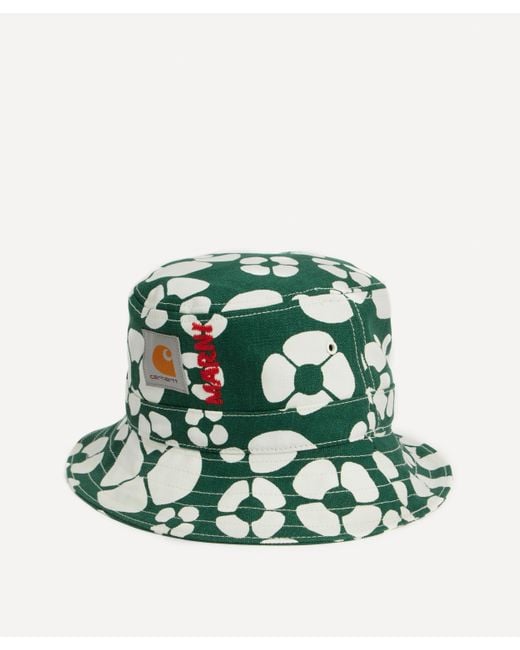 Marni Green Women's Floral Bucket Hat One Size