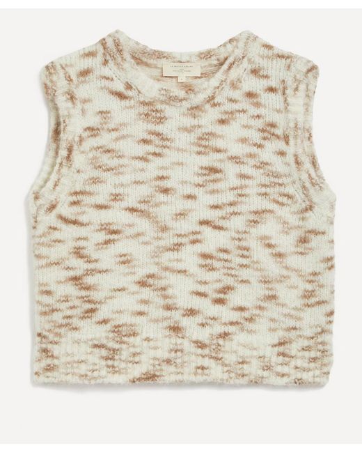 Sezane Natural 'Lilouan Ecru-Camel Alpaca-Mohair Jumper Small