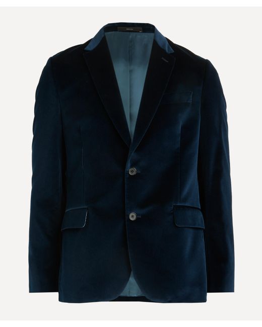 Paul Smith Blue Mens Inky Velvet Two-button Blazer 40/50 for men